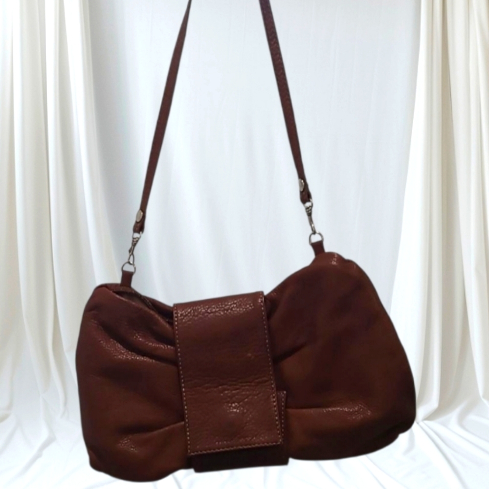 Vera Pelle Brown Leather Shoulder Bag Collection